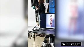 Wifey serenity cox gets huge creampie in interracial threesome!