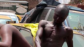 mechanic and client in garage