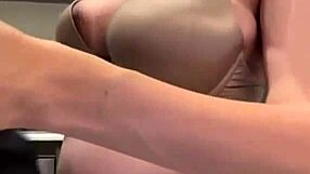 Milky Stepmom Licks Her Nipples During Massage