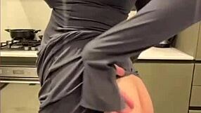 Milky Stepmom Licks Her Nipples During Massage