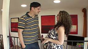 chubby milf helping her step-nephew learn how to properly fuck with big tits