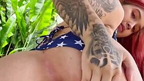 Look at this latina showing tits and ass outdoors?