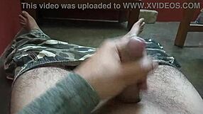 Mature Man Handles Penis at High Speed!