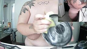 Naked Latina Does Dishes In Private Home!