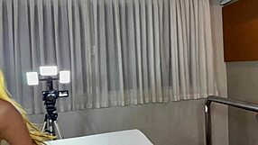 This blonde teen babe in pov casting