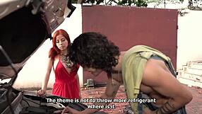 Mechanic Fixes Busty Client In One Overhaul