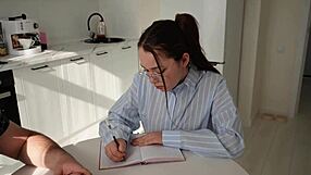 young teacher gets fucked during class on her desk