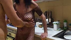 THE BEST SEX IN THE KITCHEN with milf wife