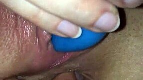 amateur slowly masturbates with vibrator in point of view, teasing to orgasm