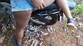 Sex on the grass was just a motorcycle crown but she's so hot!