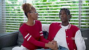 tutor freely uses black step sibling duo for science - lacey london useteen 18+s