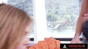 Devil's Film hardcore threesome with two sexy teens squirting everywhere