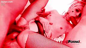 kira thorn takes on the big cock squad in rough dp dap tp sz1698 😈