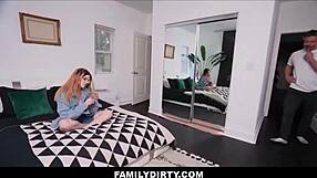 Teen stepdaughter with stepdad