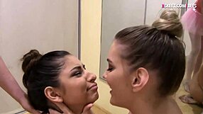 I watch pretty ballerinas having lesbian sex in the studioo
