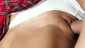 A pretty college teen experiences her first cock in an intimate encounter