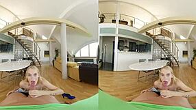 mesmerizing blonde horny for cock in lingerie