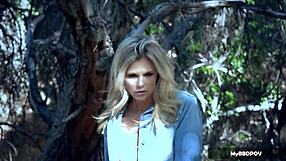 scarlet red and black eden get wild in outdoor lesbian sex.