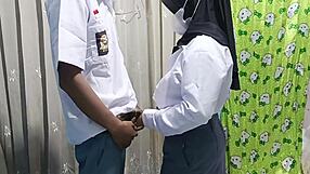 High school girl celebrates graduation with boyfriend's pussy licking