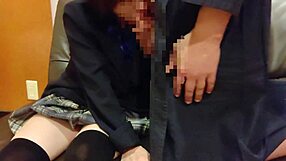 Uniform Cosplay Girl In Miniskirt Flirts And Has Sex With Creampie Blowjob Cunni