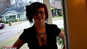 Inked marci dildo fucks pussy while rubbing tits.