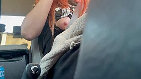 Artemisia Love Flashes Big Tits While Driving Around