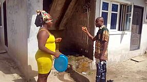 Street boy lures orange seller into uncompleted building and fucks her till he cums