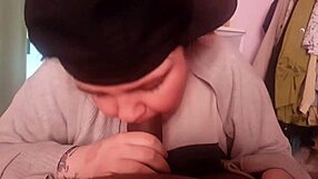 BBW british amateur SUCKS cock in high definition