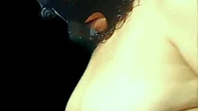 Masked BBW Prostitute Sucks Monster Black Cock in BDSM Scene