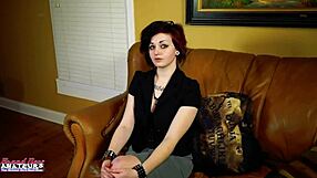 Inked marci dildo fucks pussy while rubbing tits.