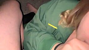 Teasing, Flashing, Then Slurping Cum In Public Bar.