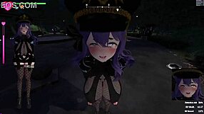 In the hentai game, the guard girl reveals secrets while having sex in the park, part 2