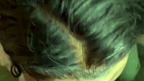 Ghetto Ebony Pornstar Delivers Sloppy Blowjob in House