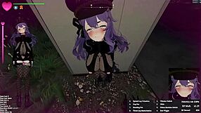 In the hentai game, the guard girl reveals secrets while having sex in the park, part 2