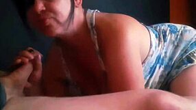 Klaudiaambergirl in lingerie performs blowjob compilation with creampie