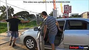 Cheating Thai wife fucks husband's friend