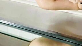 Lonely neighbor's wife gets caught masturbating by husband's friend in homemade video