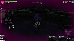 In the hentai game, the guard girl reveals secrets while having sex in the park, part 2