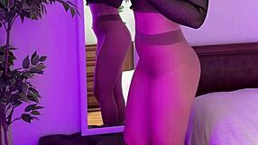 Hot milf tears her tights passionately