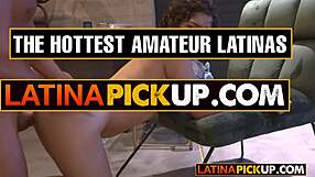 Tanned Colombian college student studies with professor after session.