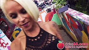 Pov Pickups Blonde Milf in Public on Stairs Fucked Sophie Logan