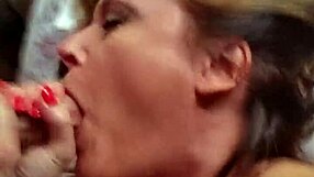 Blonde Milf Sucks In Stockings And Skirt