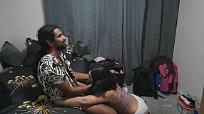 in this amateur story, a couple reunites after time apart for passionate porn shooting