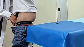 Spy camera captures workers at central policlinic in Puebla.