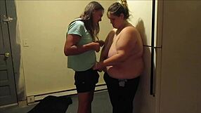 Young babe gets mouth fucked in kitchen floor gets massive facial & mouth full of cum