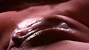 look at that sperm dripping from her pussy