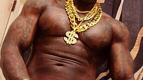 Hallelujah Johnson worships big black cocks with cumshots