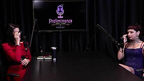 Annie Clementine shares her naughty street sex story during sensual photo session in sheer red