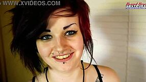 Inked marci dildo fucks pussy while rubbing tits.