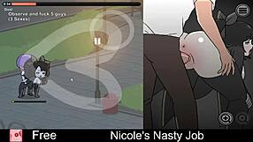 Nicole takes on a nasty job in this erotic interactive game